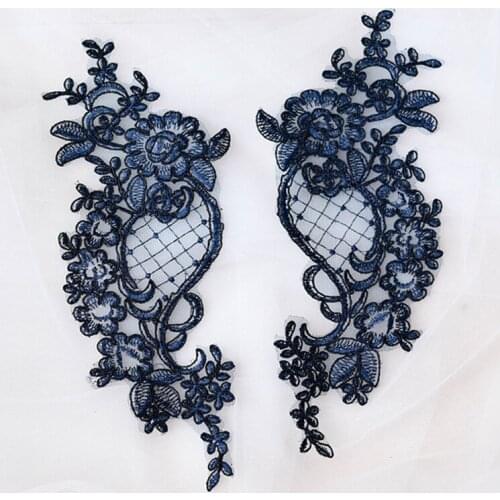 10pcs/lot embroidered&sequins lace patches lace applique DIY Apparel Sewing & Fabric dress accessories multiple colors