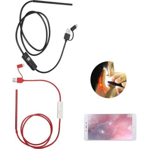 In Ear Cleaning Endoscope Spoon Camera Ear Picker Ear Wax Removal Visual Ear Mouth Nose Otoscope Support USB/Micro/Type-C Cable