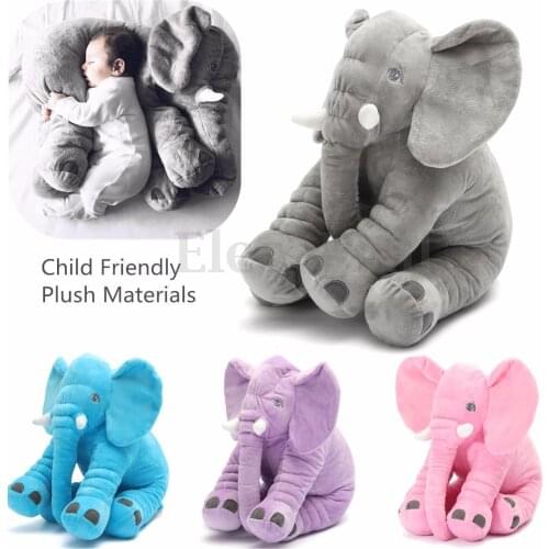 Cute Pillow Elephant Children Soft Plush Toy Doll Baby Kids Nose Cushion Gift Toys 40*30*35CM