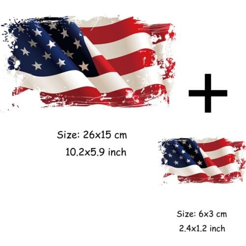 USA flag badge iron on transfers for clothes patch vinyl transfers applique stickers patches On clothes hoodie Woman T Shirt