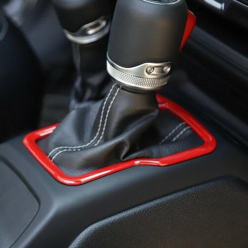 NEW for Jeep Wrangler 2018+ JL ABS Red Car Gear Shift Panel Frame Cover Decor Trims