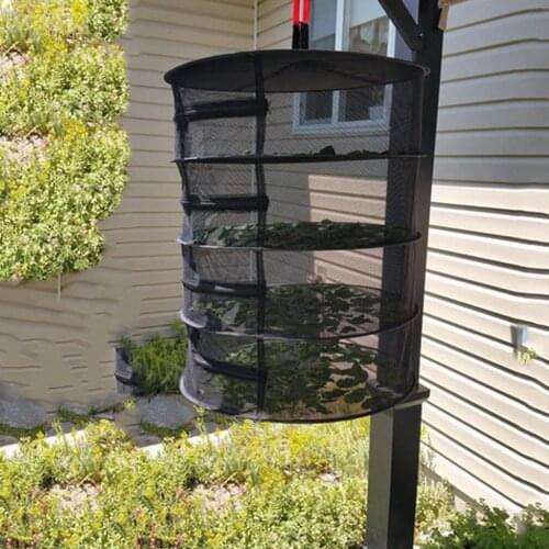 Hanging Zippered Dry Rack Grow Net 4/8 Layer Hydroponics Herb Drying Mesh