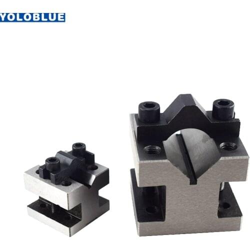 Precision "V" Blocks & Clamp Tool Gauge V-Blocks Set Workholding Top Quality