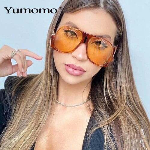 2021 Retro Oversized Oval Sunglasses Women Brand Designer Fashion Gradient Sunglasses Goggles Men Shades UV400 Sun Glasses