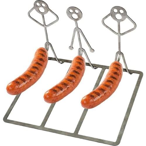 Steel Hot Dog/Marshmallow Roaster Funny Metal Skewer Stick Barbecue Fork for Campfire Bonfire & Grill Barbecue BBQ Tools