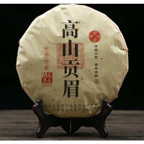 2015 China Fujian Old Tree Fuding White High Mountain Gong Mei 350g Bai Leaf Cake