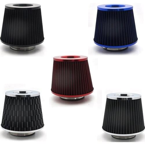 Universal Car Air Filter 76mm 3 Inch High Flow Cold Intake Filter Induction Kit Sport Power Mesh Cone