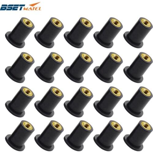 Universal M5 Motorcycle Windscreen Windshield Fairing Well Rubber Nuts Screw Bolt Blind Fastener Fishing Kayak Boat Marine Canoe