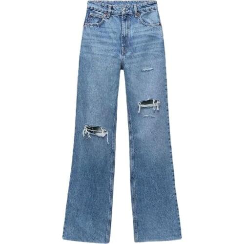 Vee Top Womens Ripped Jeans
