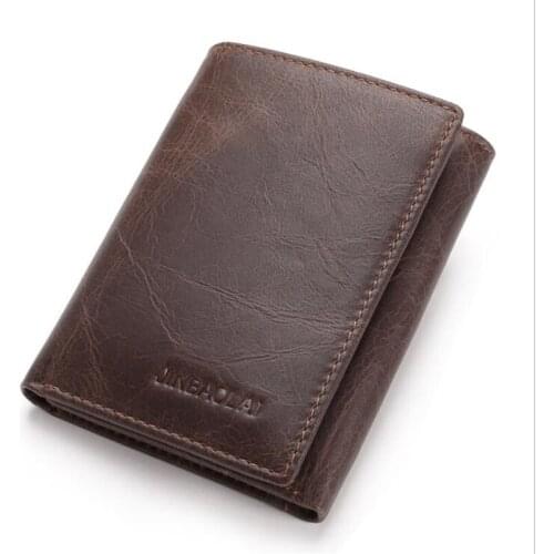 Vintage Men Wallet PU Leather Short Wallets Male Multifunctional Male Purse Coin Pocket Photo Card Holder