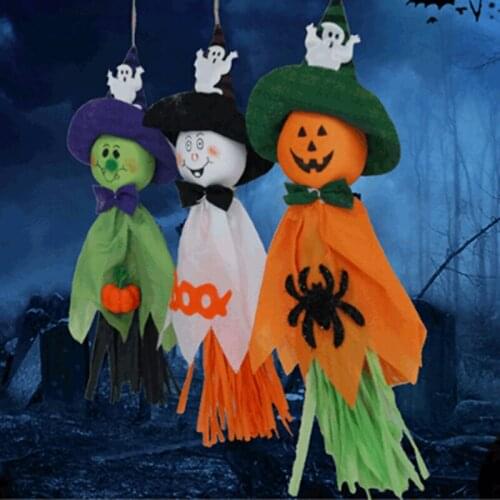 1PC Scarecrow Horror Ghost Pendant Halloween Party DIY Craft Bar Halloween Hanging Decoration Supplies Gifts for Kids Children