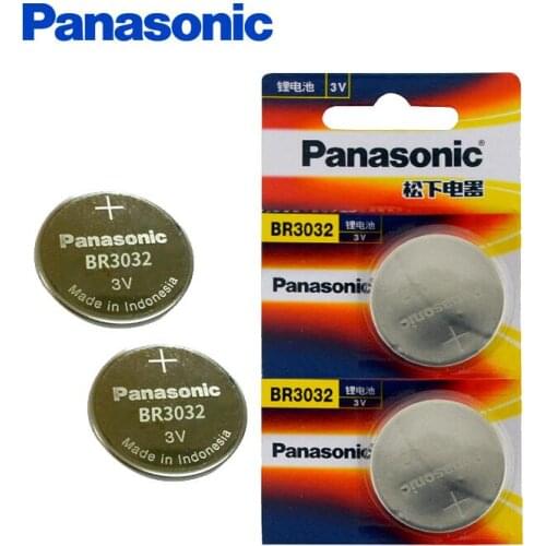 100pcs/lot Original Battery For Panasonic BR3032 ECR3032 DL3032 3V Button Cell Coin Car Remote Control Electric Alarm Batteries