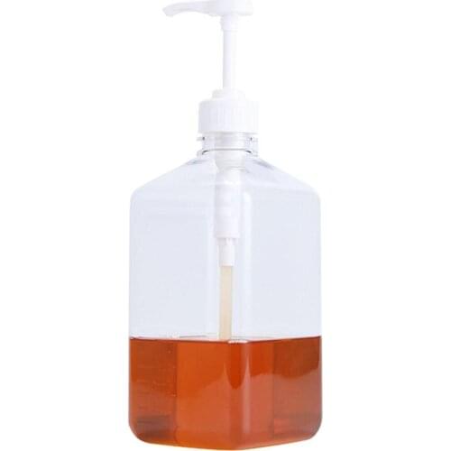 1600ml Portable Transparent Liquid Bottle Coffee Syrup Double Scale Storage Dispenser Graduated Bottle Condiment Dispenser Bottl