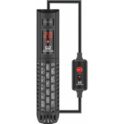 Aquarium Submersible Heater Fish Tank LCD Display Digital Adjustable Water Heating Rod Constant Temperature Control 18-34 Degree