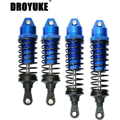 Droyuke Aluminium Alloy Shock Absorber Assembled Full Metal Big Bore Shocks Front & Rear for Traxxas 1/10 Slash 4x4 RC Car Truck