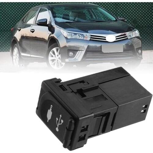 Car AUX USB Port Adapter Jack Auto for Toyota Rav4 Camry for Yaris for Corolla Avalon 86190-0R010 Plastic Black