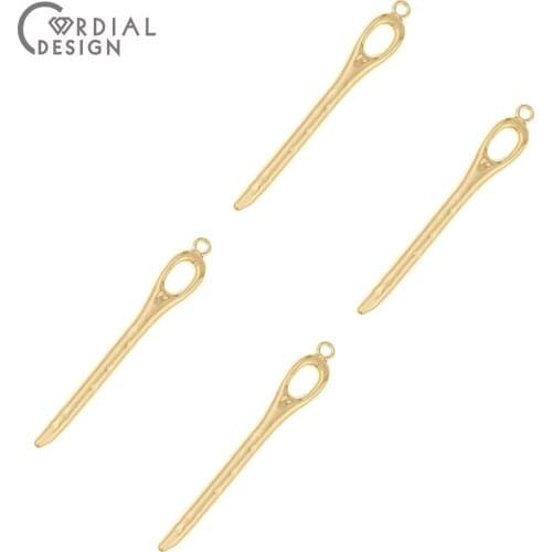 Cordial Design 100Pcs 7*49MM Jewelry Accessories/Earring Pendant/Needle Shape/Hand Made/DIY Charms/Jewelry Findings & Components