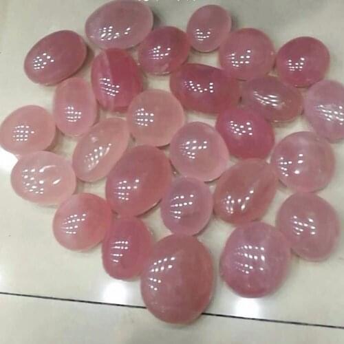 Druzy Natural Roses Quartz Love Stone Egg Shape Beads Pink Crystal Quartz Magic Crystal Wedding Decoration Healing Chakra