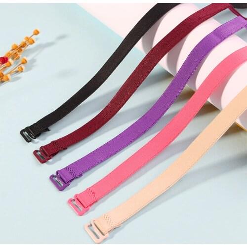 1/2PC Candy Elastic Shoulder Bra Strap Back Cross Slip-Resistant Adjustable Girl Bra Straps Summer Style Colorful Bra Strap
