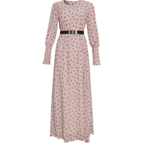 Elegant Women Long Dress Long Sleeve Large Size African Clothes Dashiki Fashion Robe Polka Dot Maxi Party Dress Matching Vest