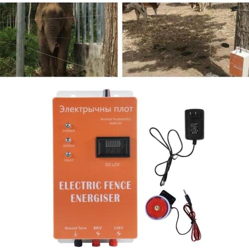 Solar Charger Electric Fence 5/10/20KM Alert Livestock Tool Animal Sheep Horse Cattle Poultry Shepherd Farm Fencing