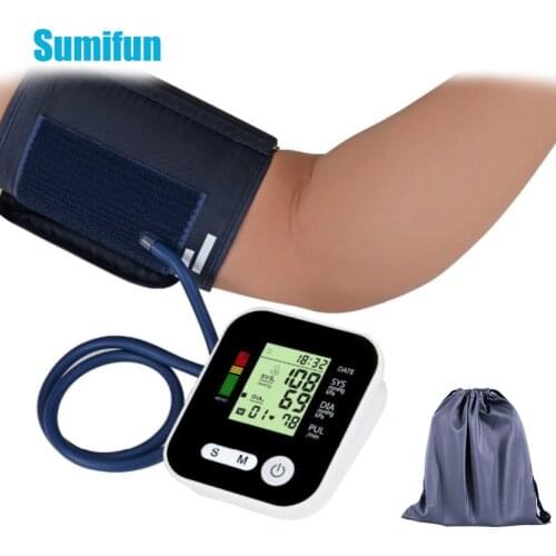 Electric Upper Arm Blood Pressure Monitor Digital Heart Beat Rate Pulse Meter Automatic Home Blood Pressure Meter Body Care