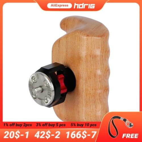 HDRIG Wooden Handle Grip Left Side with ARRI Rosette Mount Connector for DSLR RED Camera Cgae