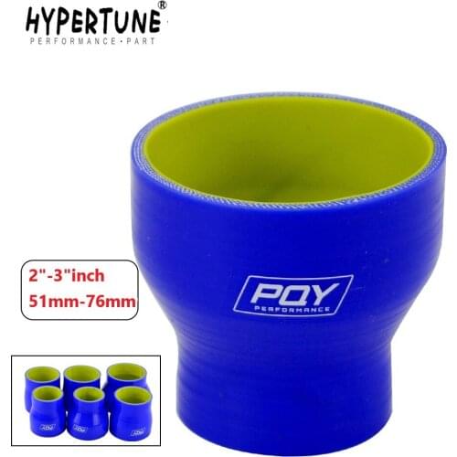 Hypertune - 2"-3" 51mm-76mm Silicone Hose Straight Reducer Joiner Coupling Blue&yellow HT-SH02030-QY