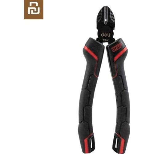 Youpin Deli High-carbon steel Effective tool diagonal pliers 6 inch Multifunction Crimping pliers Electricians wire stripper