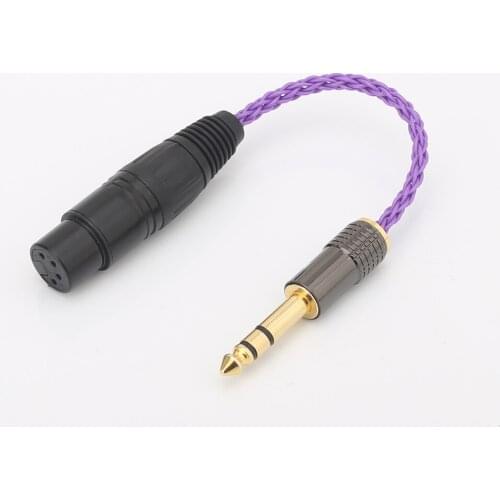 Audiocrast HIFI 6.35mm 1/4 Male to 4-Pin XLR Female Balanced Connect TRS Audio Adapter Cable 6.35mm to XLR Audio Cable