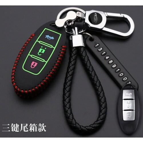Leather Shell Car Remote Key Cover Case For Nissan Qashqai J10 J11 X-Trail t31 t32 kicks Tiida Pathfinder Murano Note Juke