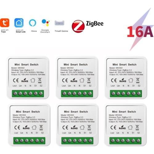 Zigbee Smart Home Automation Switch Module Tuya Smart Life App Light Switch work with Zigbee Gateway Supports Google Home Alexa