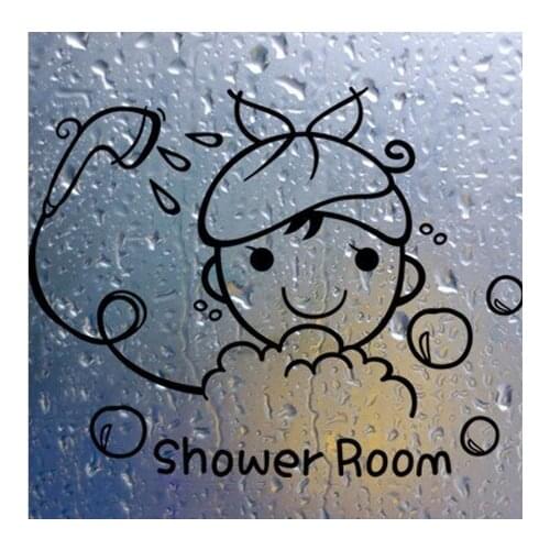 Shower Room Quotes Bathroom Bubble Wall Stickers Waterproof Glass window Door decals home decals wall art