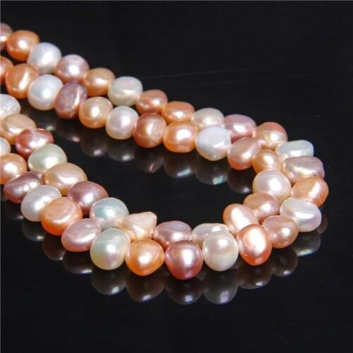 7-8mm Natural Freshwater Cultured pearl Artificial dyeing pearls beads wholesale pink gold purple white pearl beads for jewelry