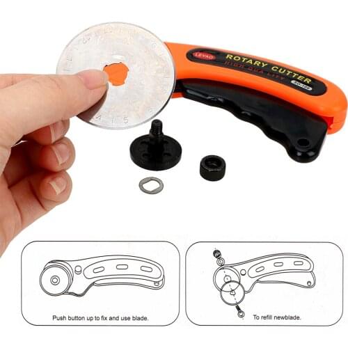 NICEYARD Round Hob Premium Quilters Sewing Cloth Cutter Rotary Cutter Hand Tool Cuts Fabric Leather Paper Vinyl Etc 45mm