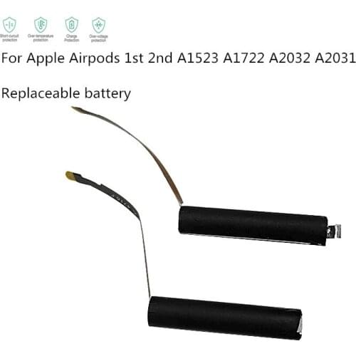 HKFZ NEW Battery For airpods 1st 2nd A1604 A1523 A1722 A2032 A2031 air pods 1 air pods 2 replaceable Battery GOKY93mWhA1604