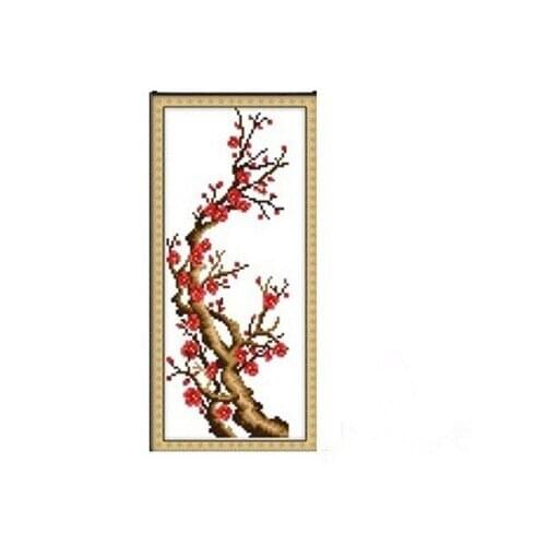 Embroidery Package 9 Pieces (1 lot=9 pieces)Top-Grade Cross Stitch 2012 Latest New Style Flowers Wintersweet 5-15Business Day