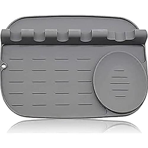 Practical Silicone Spoon Rest for Kitchen Counter,Cooking Utensil Holder Spoon Rest for Multiple Utensils,Grill Spoon Holder