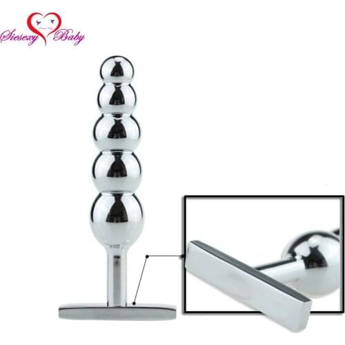 Five Balls Head Metal Anal Toys Smooth Touch Butt Plug Stainless Steel Erotic Toys Anal Plug Sex Toys Sex Products For Men