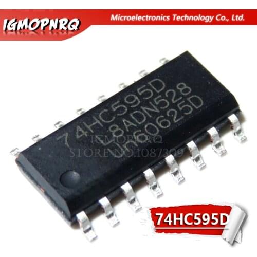 10pcs 74HC595D 74HC595 SOP-16 Counter Shift Registers 8bit Shiftr new original