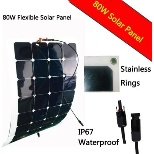 Cheapest Factpry price of flexible solar panel 80W monocrystalline solar cell sunpower solar cell 12V solar battery charger
