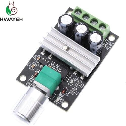 1pcs DC 6V 12V 24V 28VDC 3A 80W PWM Motor Speed Controller Regulator Adjustable Variable Speed Control With Potentiometer Switch