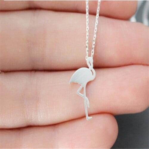 Cute Nieuwe Mode Flamingo Kettingen Dunne Ketting Vogel Ketting Voor Vrouwen Voor Party