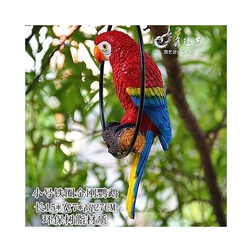 Parrot resin craftwork Ornament gardening design Landscape sculpture Statuette Dove bird design landscape sculpture decoration