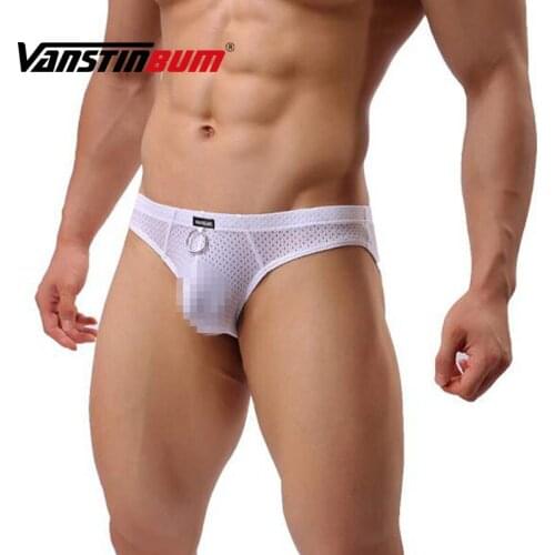 VANSTINBUM Sexy Mens Briefs Soft Fashion Mesh Panties Breathable Nylon Underwear Male Jockstrap Bikini Ropa Interior Hombre