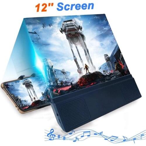 12 Inches Screen Magnifier 3D Mobile Phone Screen Video Amplifier With Two Charging Methods A Good Gift For Eyes Protecting
