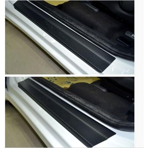 Carbon Fiber Vinyl Sticker Auto Door Protection Anti Scratch None Slip Sill Scuff For Suzuki Sidekick Geo Tracker 1991-1998