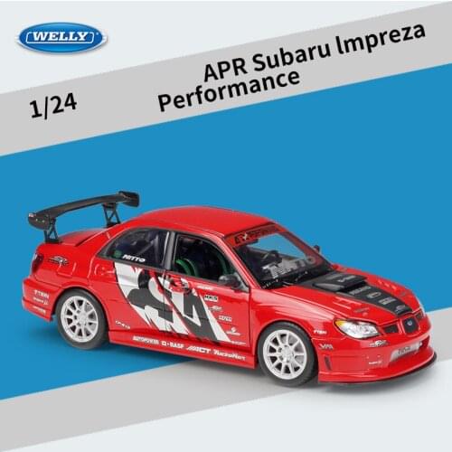 Welly Diecast 1:24 Car Toy Subaru Car Alloy Model Metal Alloy Sports Car Decoration Collection Gift Simulation Boy Toy