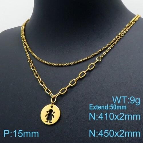 45cm Long 2 Colors Stainless Steel Jewelry Chain Necklace For Fashion Gift High-quality Free Shipping NBJZBTBD