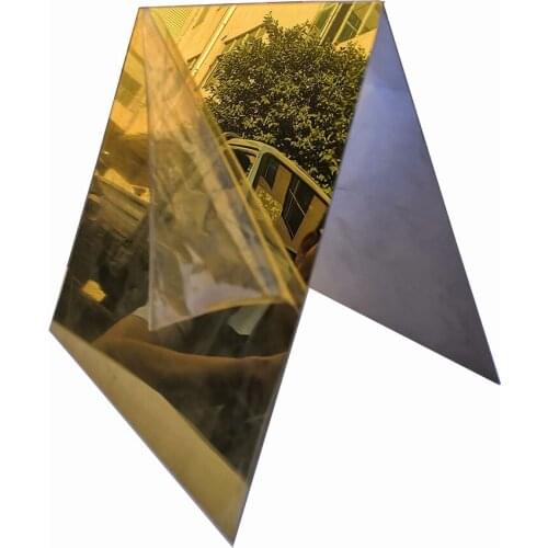 0.5mm 86% Reflective Custom Size Interior Decoration Material 1050 1060 1100 Single Gold Coated Colored Mirror Aluminum Sheet
